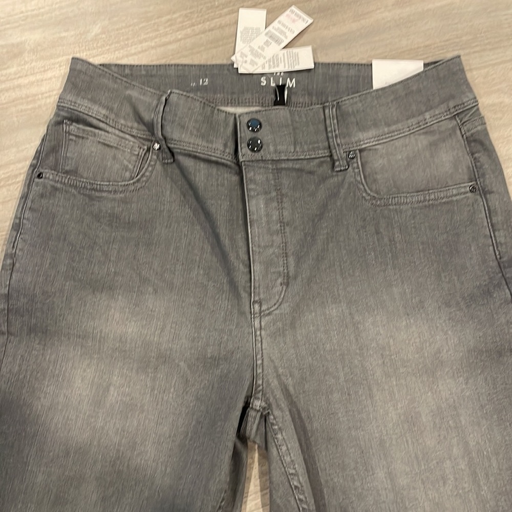 WHBM The Slim High Waist Grey Jeans
